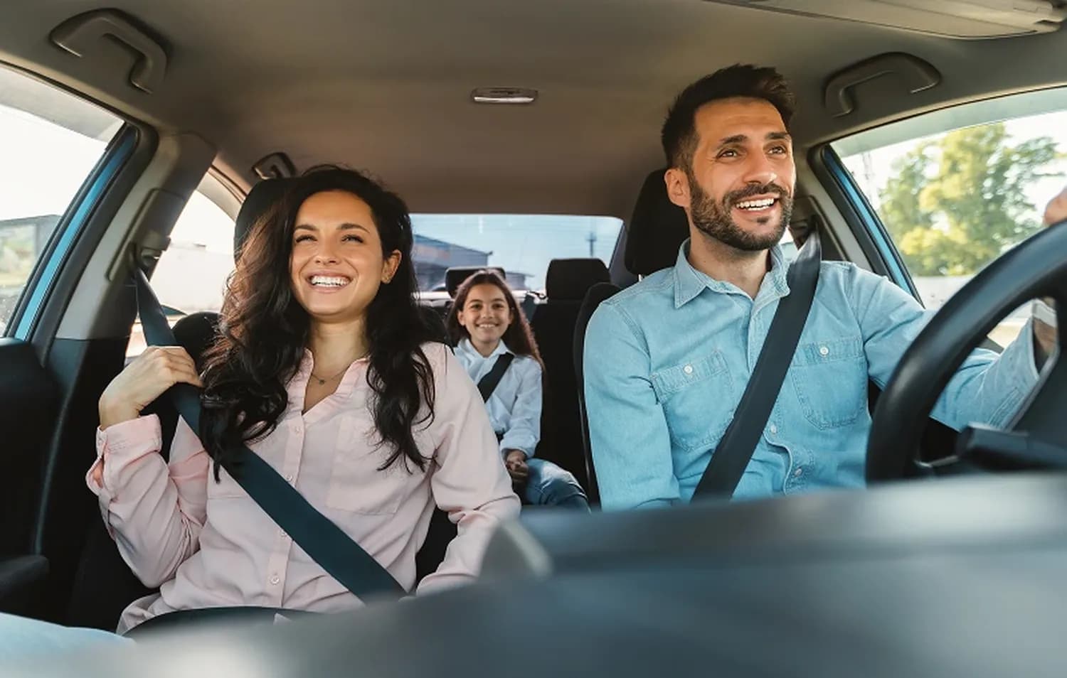 Familia en un auto
